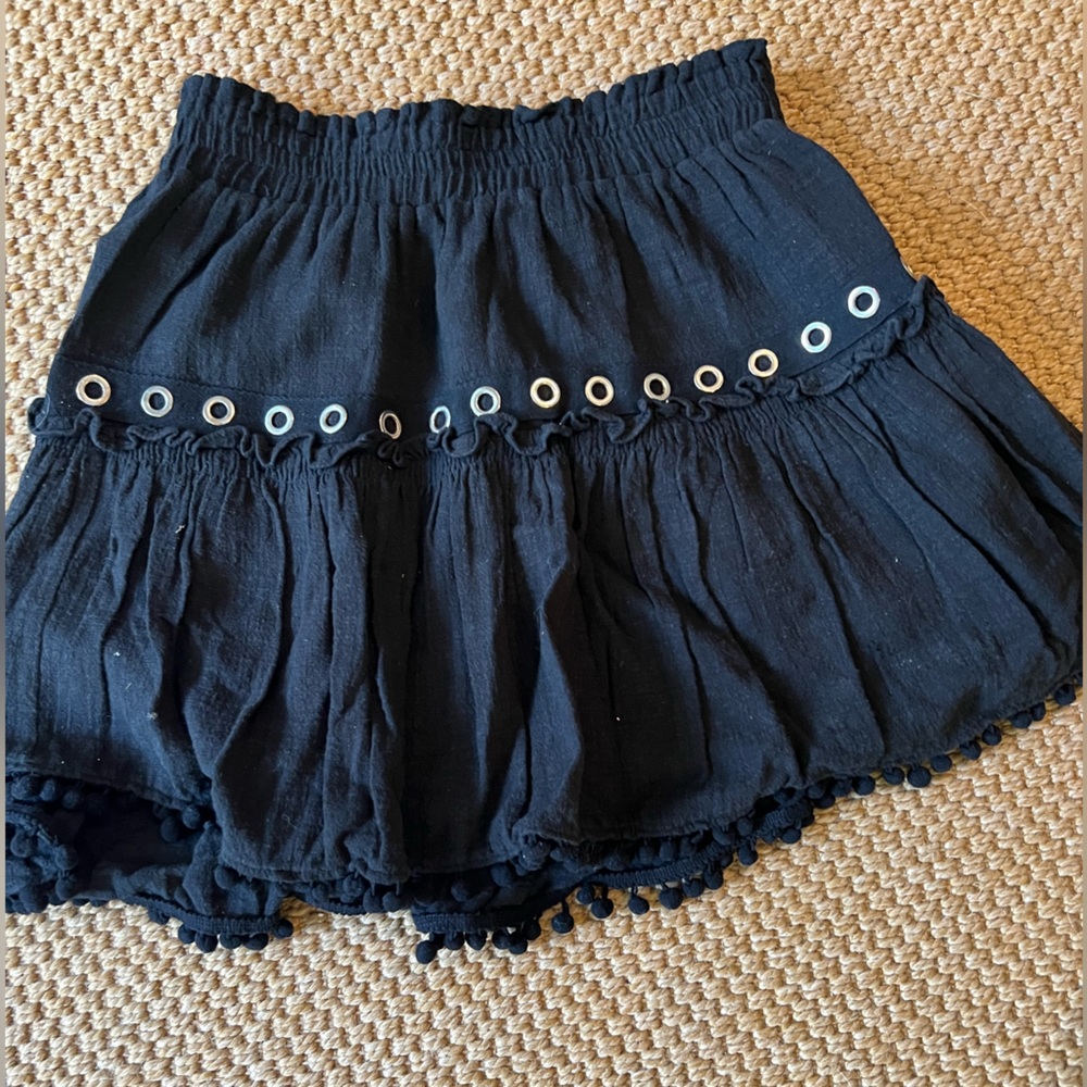 Misa black mini skirt.